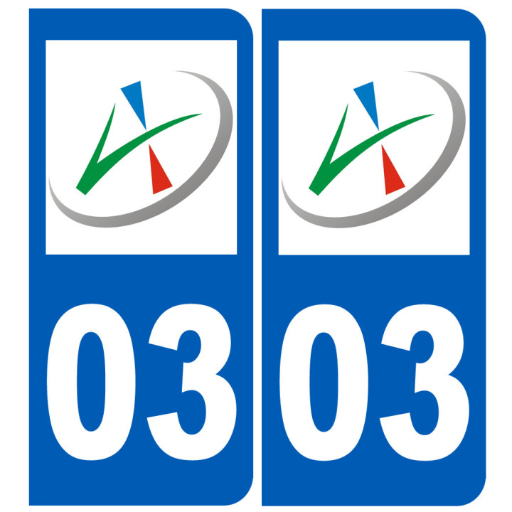 immatriculation 03 l'Allier - Sticker/autocollant