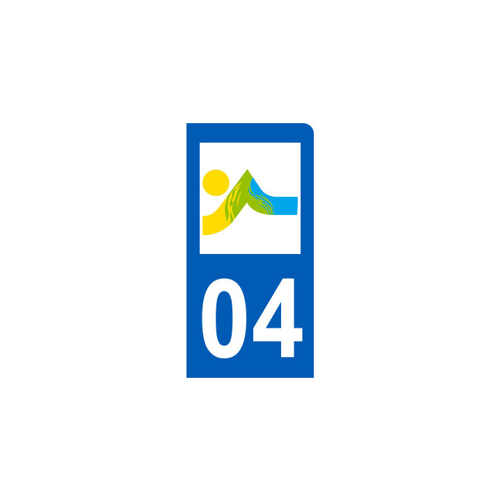 immatriculation motard 04 Alpes de Haute-Provence (6x3cm) - Sticker/au