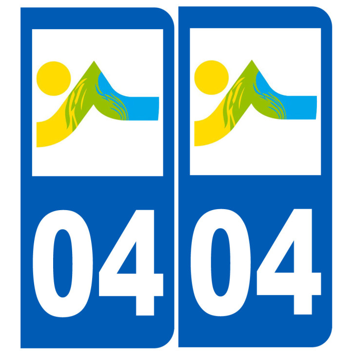 immatriculation 04 Alpes-de-Haute-Provence - Sticker/autocollant