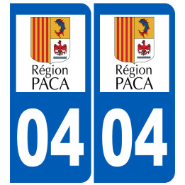immatriculation 04 PACA - Sticker/autocollant