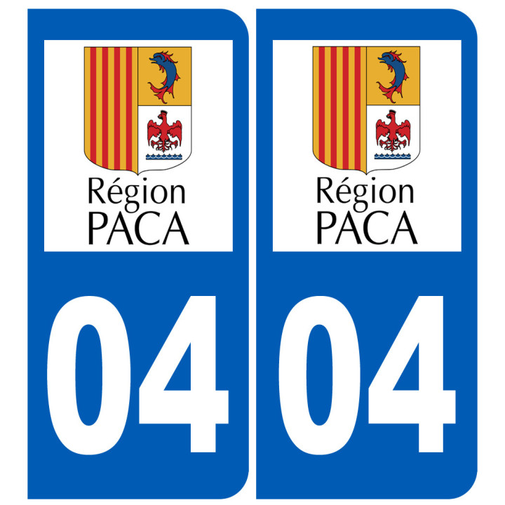 immatriculation 04 PACA - Sticker/autocollant