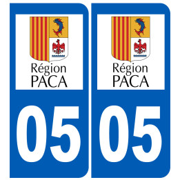 immatriculation 05 PACA - Sticker/autocollant