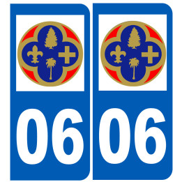 immatriculation 06 Alpes-Maritimes - Sticker/autocollant