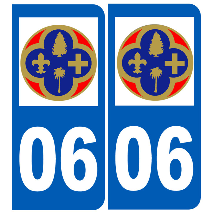 immatriculation 06 Alpes-Maritimes - Sticker/autocollant