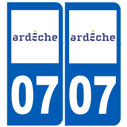 immatriculation 07 Ardèche - Sticker/autocollant