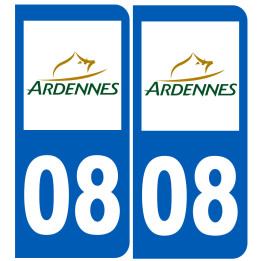 immatriculation 08 Ardennes - Sticker/autocollant