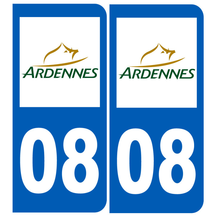 immatriculation 08 Ardennes - Sticker/autocollant