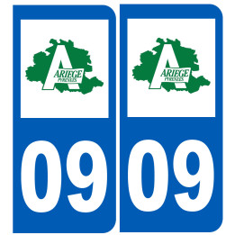 immatriculation 09 Ariège - Sticker/autocollant