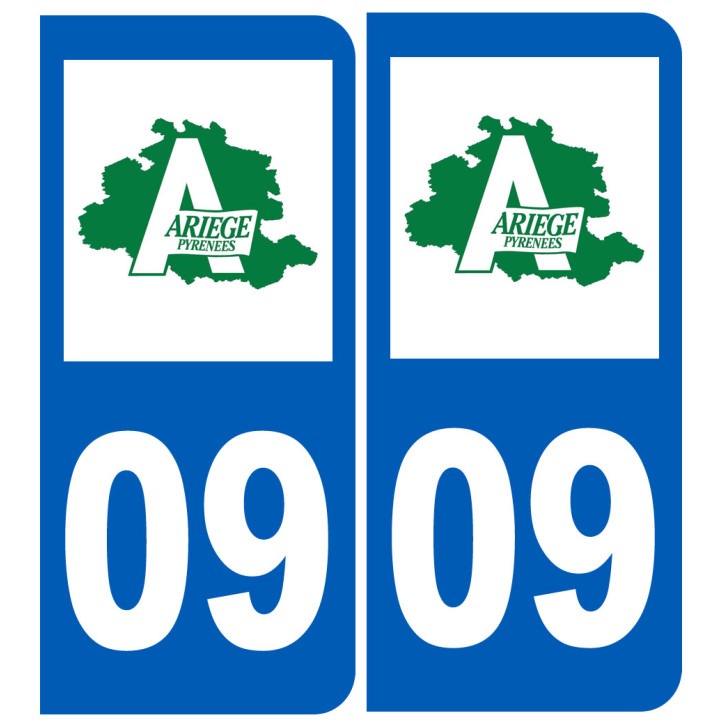 immatriculation 09 Ariège - Sticker/autocollant