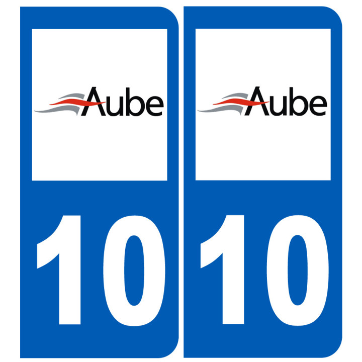 immatriculation 10 Aube - Sticker/autocollant