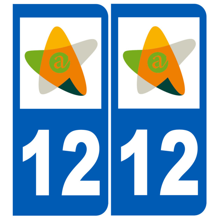immatriculation 12 Aveyron - Sticker/autocollant