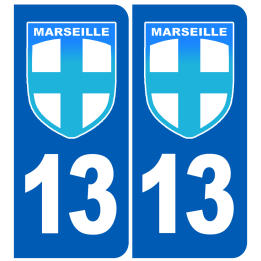 immatriculation 13 de Marseille - Sticker/autocollant