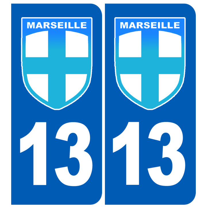 immatriculation 13 de Marseille - Sticker/autocollant