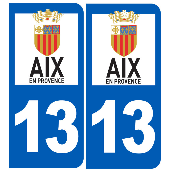 immatriculation 13 Aix - Sticker/autocollant
