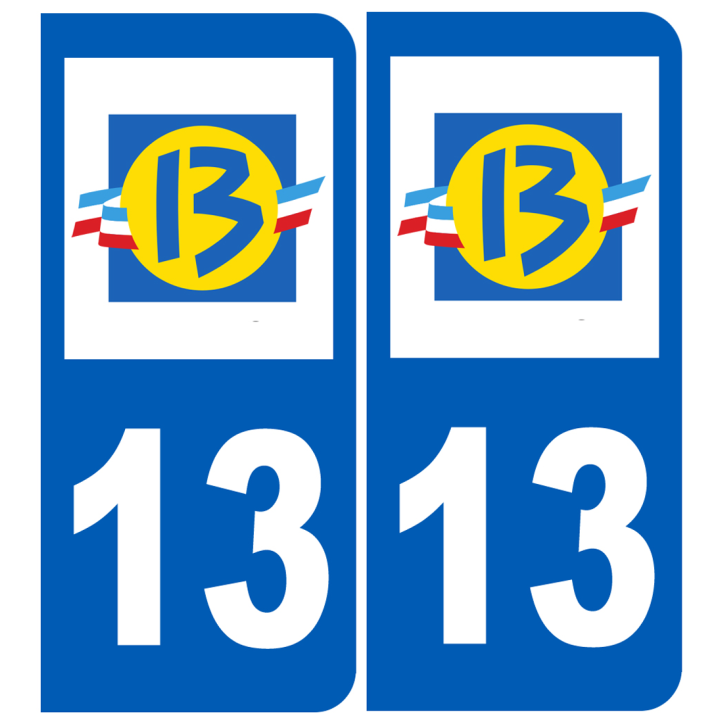 immatriculation 13 Bouches-du-Rhône - Sticker/autocollant