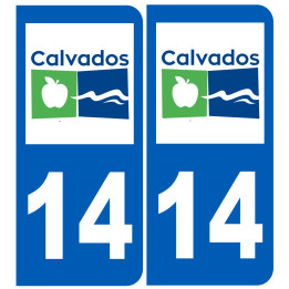 immatriculation 14 Calvados - Sticker/autocollant