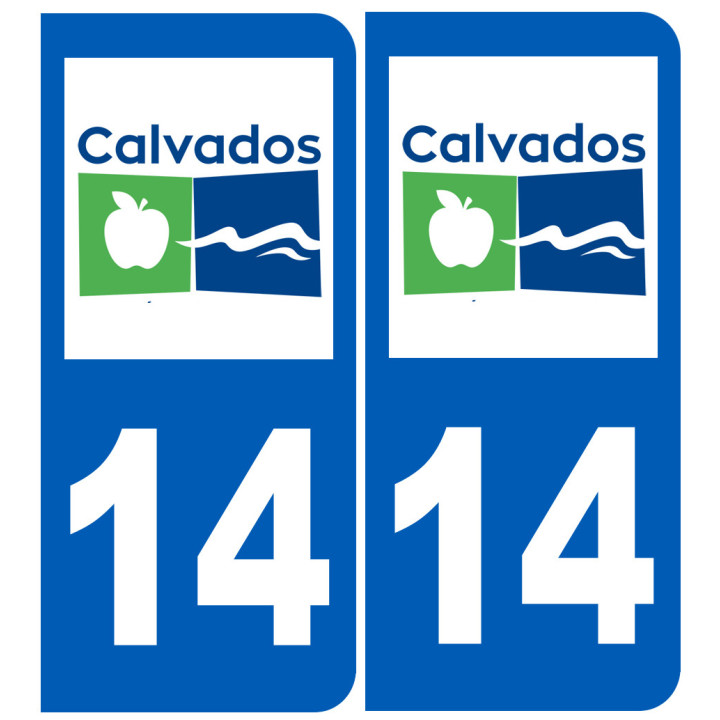 immatriculation 14 Calvados - Sticker/autocollant