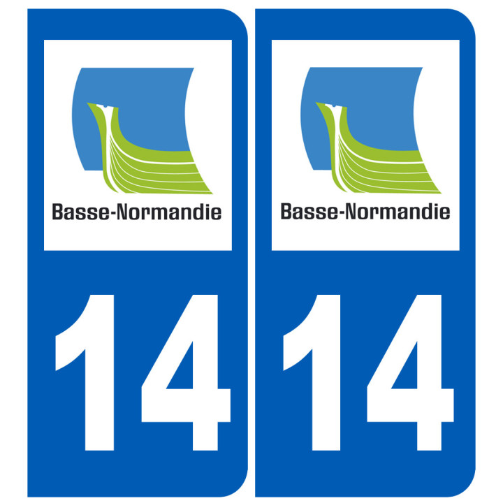 immatriculation 14 Basse Normandie - Sticker/autocollant
