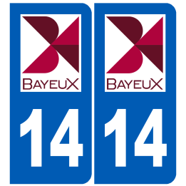 immatriculation 14 Bayeux - Sticker/autocollant