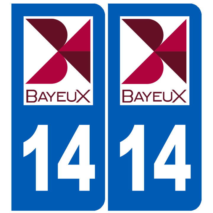 immatriculation 14 Bayeux - Sticker/autocollant