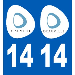 immatriculation 14 DEAUVILLE - Sticker/autocollant