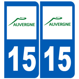 immatriculation 15 Auvergne - Sticker/autocollant