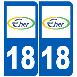 immatriculation 18 Cher - Sticker/autocollant