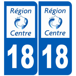 immatriculation 18 Région Centre - Sticker/autocollant