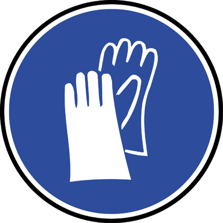 Protection main obligatoire - 10cm - Sticker/autocollant