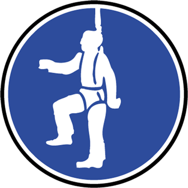 Protection contre la chute obligatoire - 20cm - Sticker/autocollant