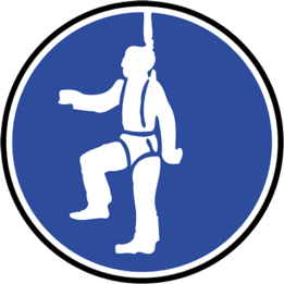 Protection contre la chute obligatoire - 10cm - Sticker/autocollant