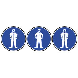 Protection corporelle obligatoire - 3fois 10cm - Sticker/autocollant