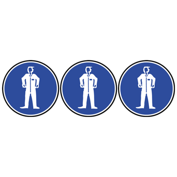 Protection corporelle obligatoire - 3fois 5cm - Sticker/autocollant