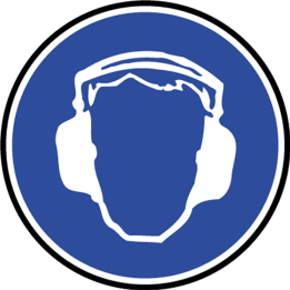Protection ouie obligatoire - 15cm - Sticker/autocollant