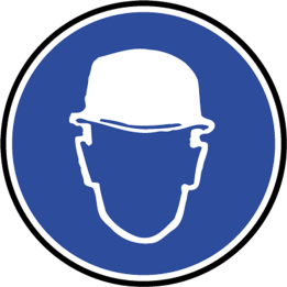 Protection tête obligatoire - 15cm - Sticker/autocollant