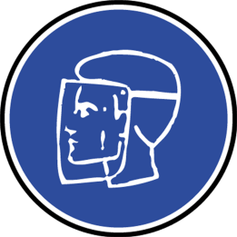 Protection visage obligatoire - 20cm - Sticker/autocollant