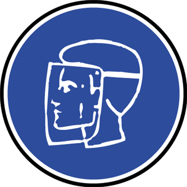 Protection visage obligatoire - 20cm - Sticker/autocollant