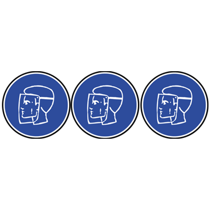 Protection visage obligatoire - 3fois 10cm - Sticker/autocollant