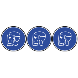 Protection visage obligatoire - 3fois 5cm - Sticker/autocollant