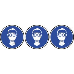 Protection voie respiratoire - 3fois 10cm - Sticker/autocollant
