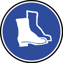protection pied obligatoire - 20cm - Sticker/autocollant