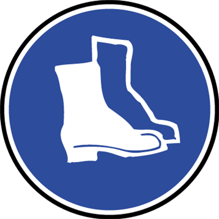protection pied obligatoire - 20cm - Sticker/autocollant