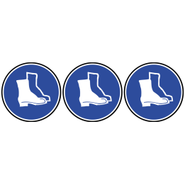 protection pied obligatoire - 3fois 10cm - Sticker/autocollant