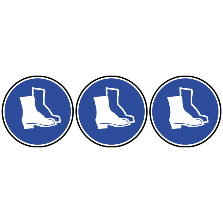 protection pied obligatoire - 3fois 10cm - Sticker/autocollant