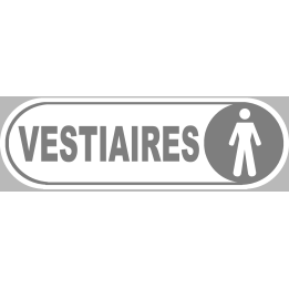 Vestiaires gars blanc - 20x6.6cm - Sticker/autocollant