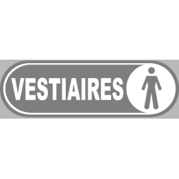 Vestiaires gars gris - 20x6,6 cm - Sticker/autocollant