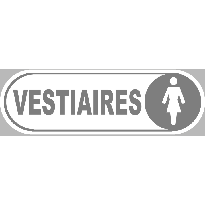 Vestiaires filles blanc - 28x9 cm - Sticker/autocollant