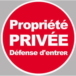 propriété privée (15cm) - Sticker / autocollant