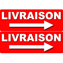 Livraison droite (2fois 29x10cm) Sticker / autocollant