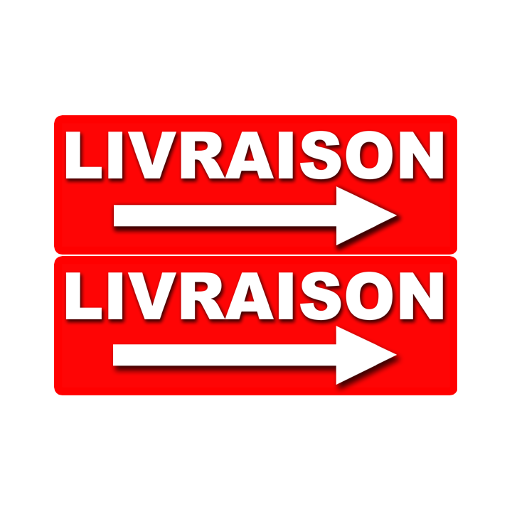 Livraison droite (2fois 29x10cm) Sticker / autocollant